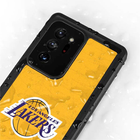 NBA Los Angeles Lakers Distressed Galaxy Note20 Ultra 5G Waterproof Case